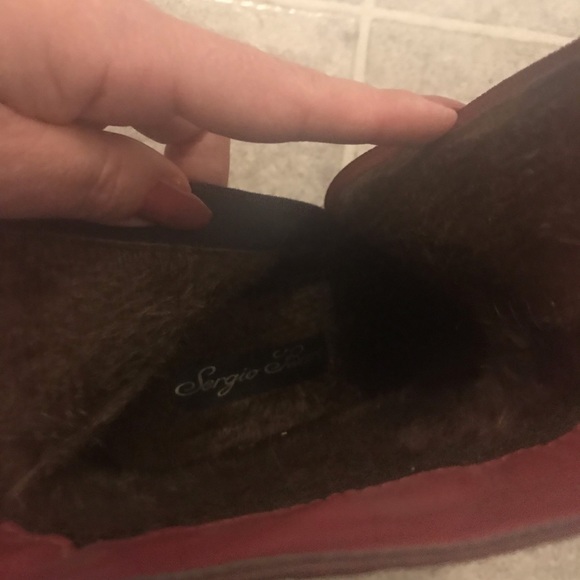 NWOT Sergio Bari burgundy boots Size 7 - Picture 5 of 8